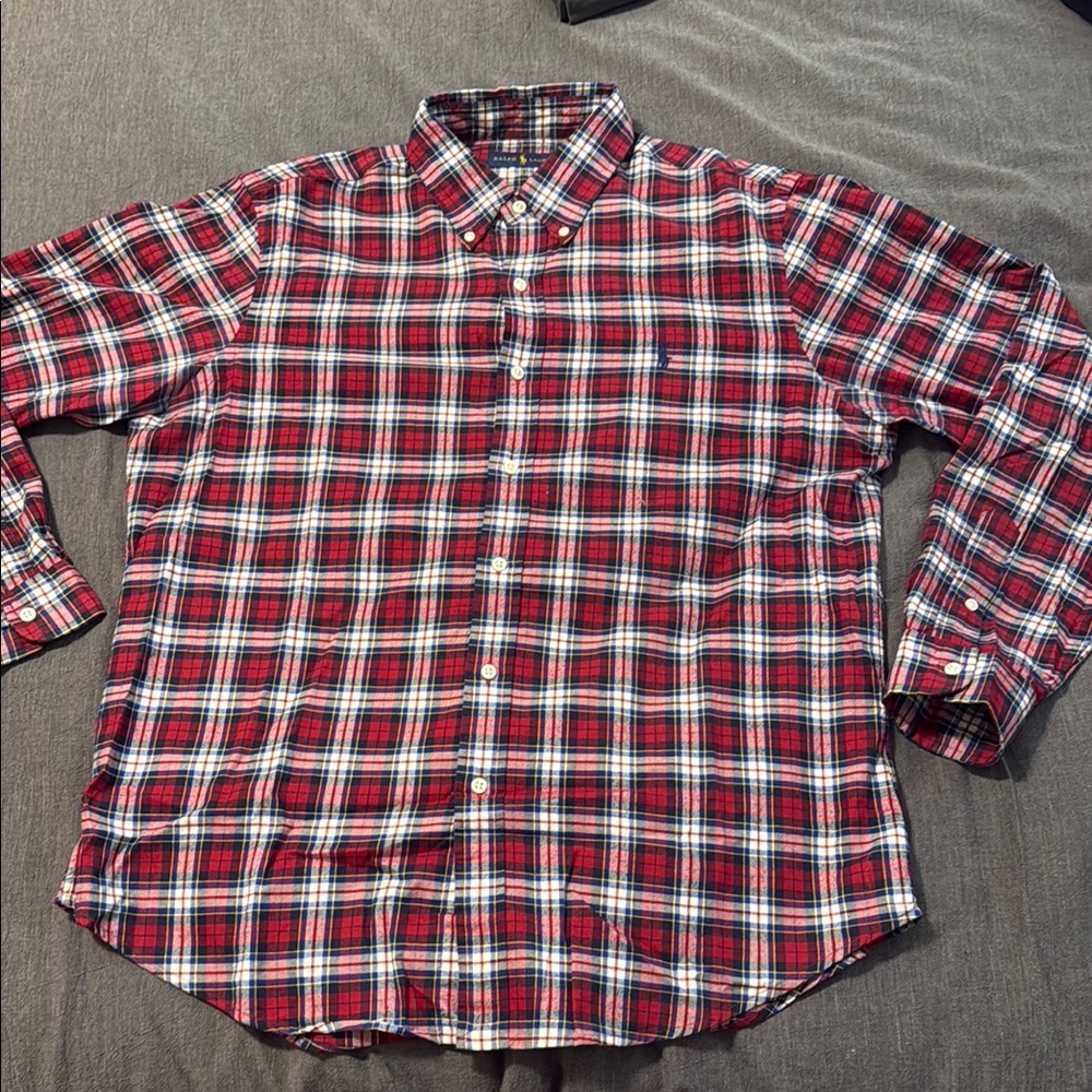 Men's Polo Ralph Lauren Red Plaid Shirt